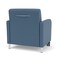 Lesro Siena Lounge Reception Wide Guest Chair w/ Front Casters, Brushed Steel Back Legs, MD Titan Uph SN1201 - alternate 3